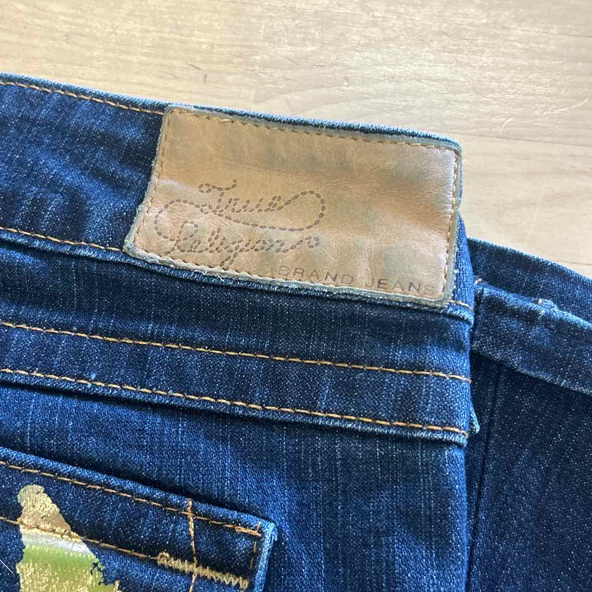 True Religion Size 31 Blue Denim Preloved Jeans