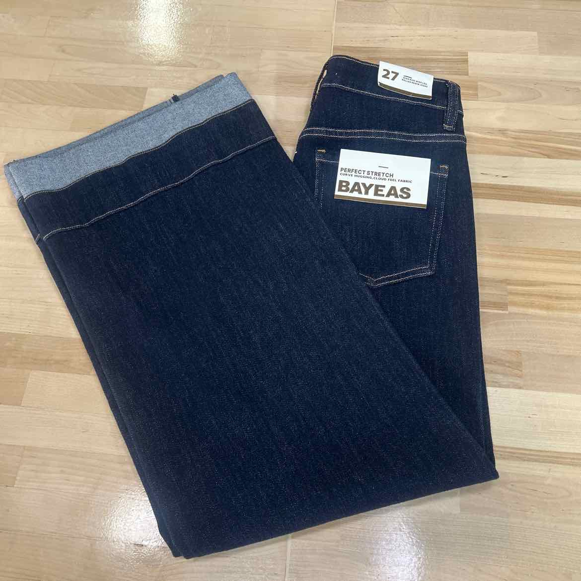 Bayeas LA Size 27 Blue Denim Stretch New Jeans