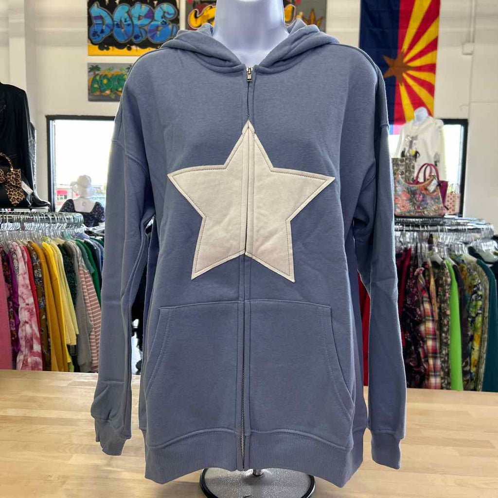 Ultra Flirt Juniors' Full-Zip Applique Boyfriend Hoodie - Tempest St