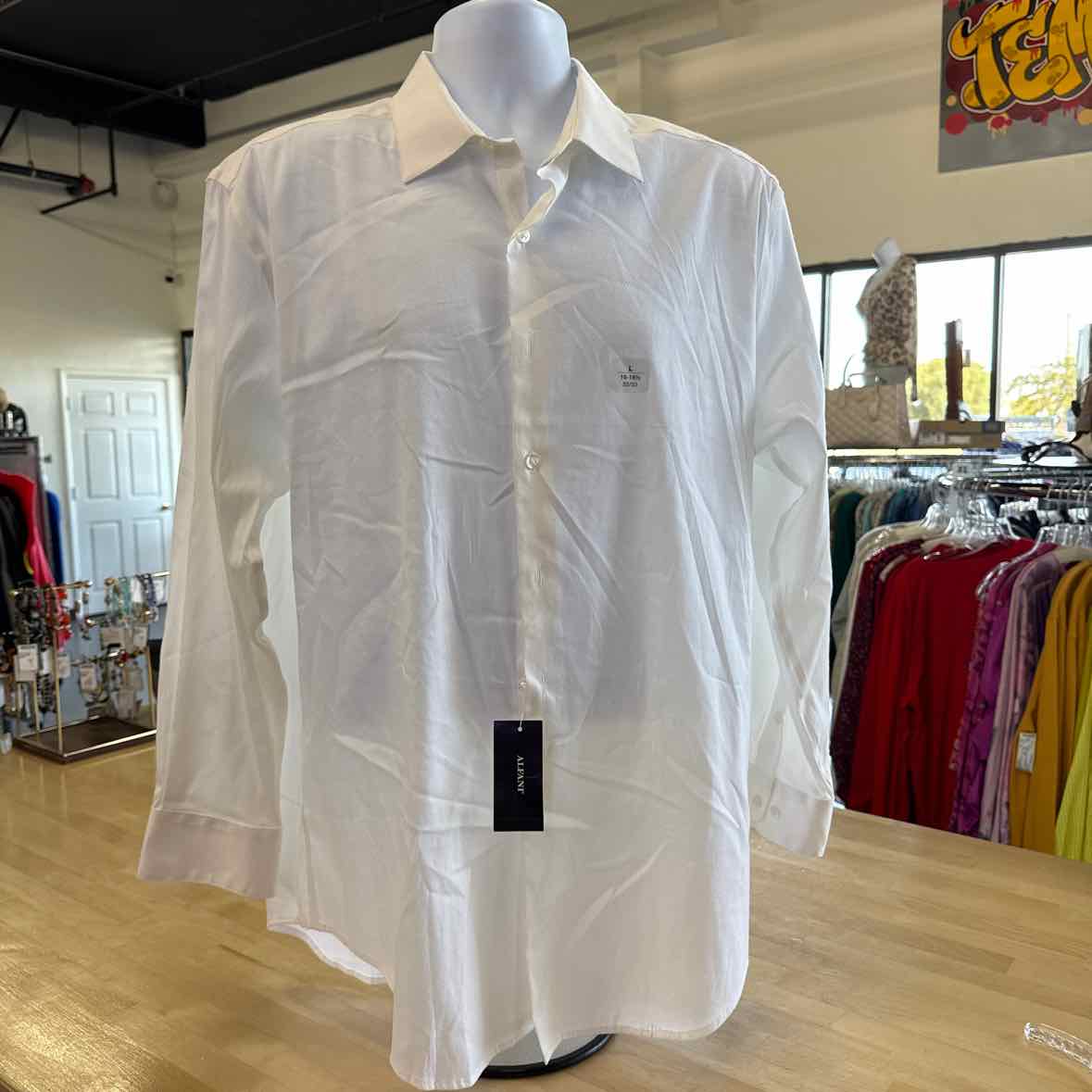 Alfani Men's Athletic Fit Twill Stretch Dress Shirt