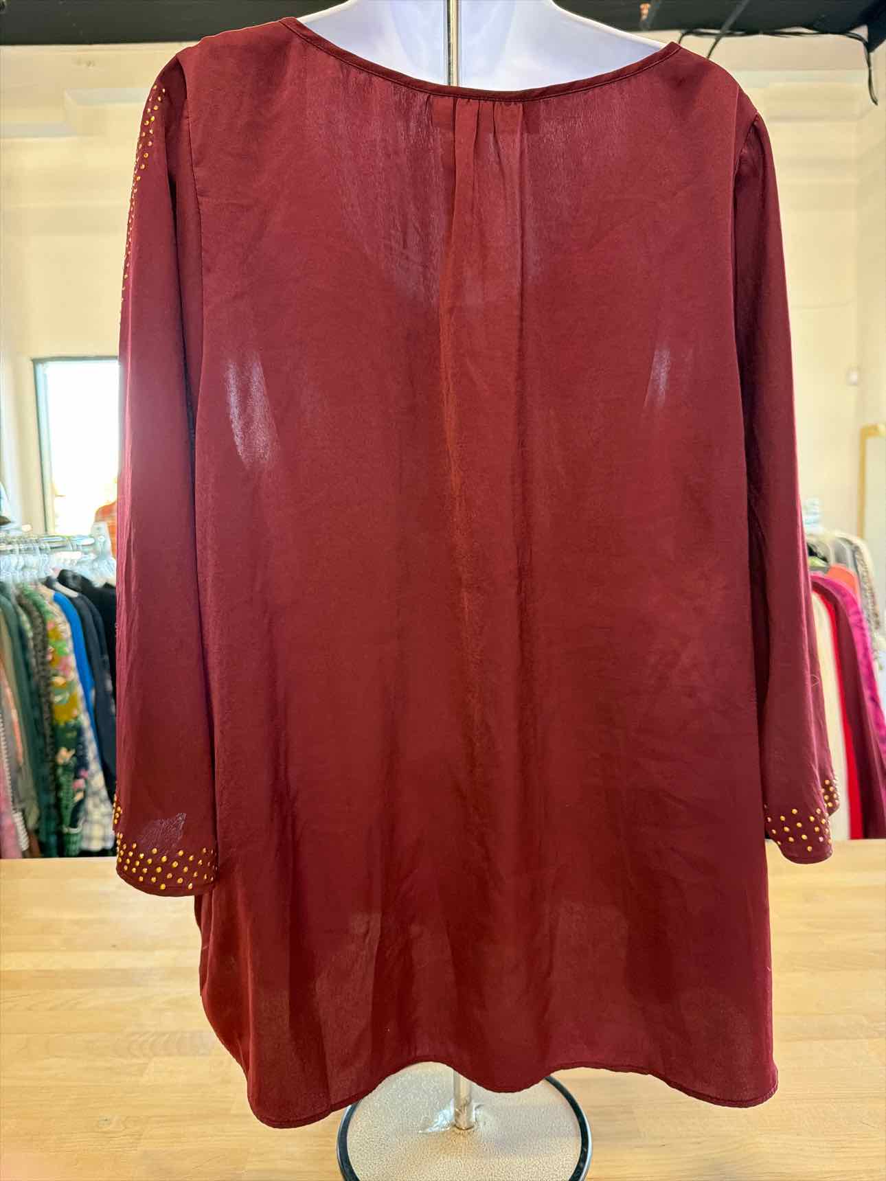 Jennifer Lopez Size 2X Plum Long Sleeve