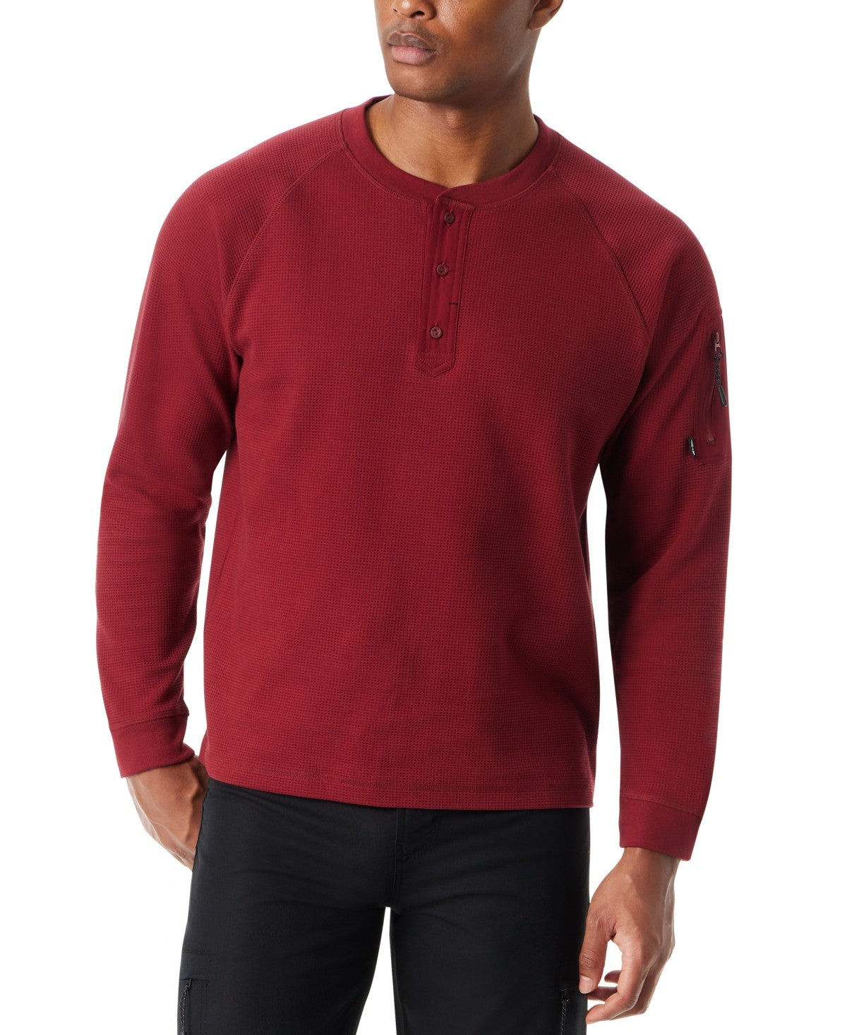 Bass Outdoor Mens Performance Thermal Henley Shirt