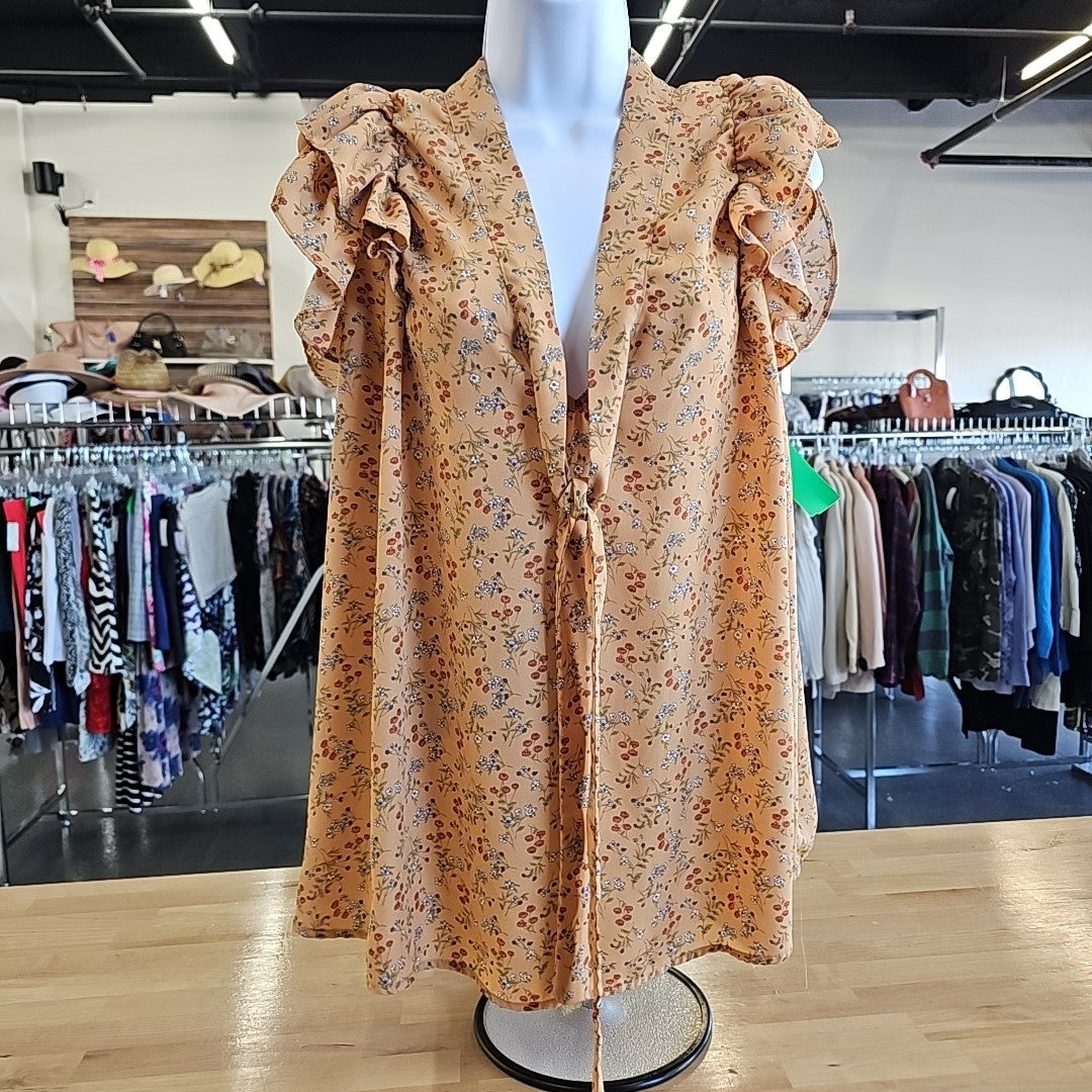 Sugar Lips Size L Black Blouse