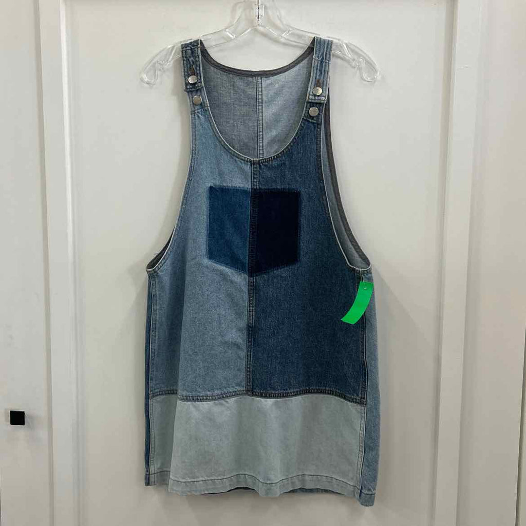 topshop Size 6 Blue Denim Preloved Dress