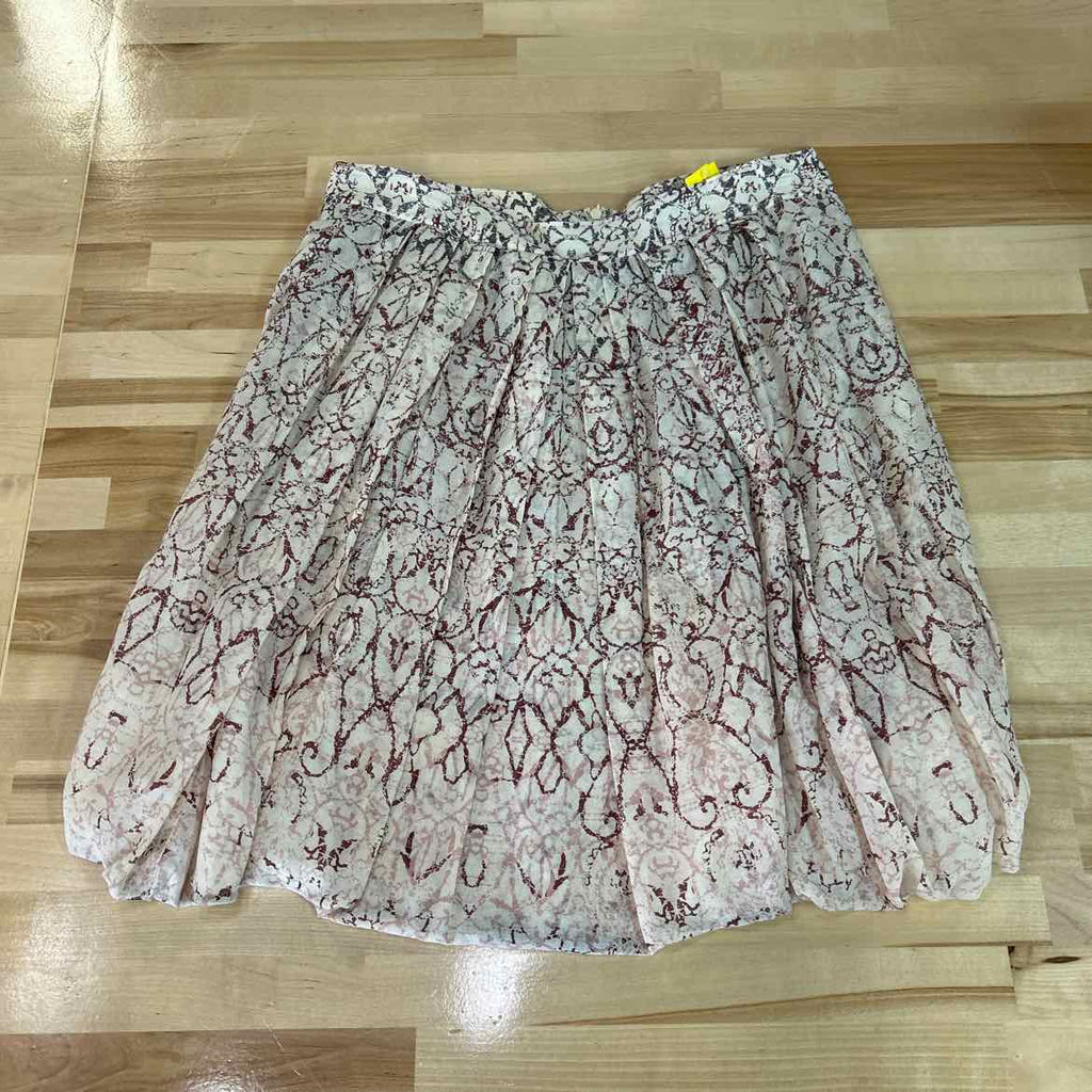 Tahari Size 12 White Red Preloved Skirt