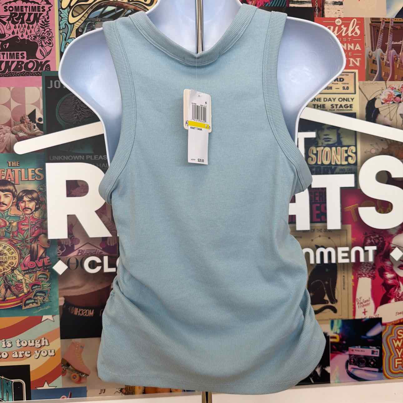 Rebellious One Size M Side Ruched Muscle Tank Top