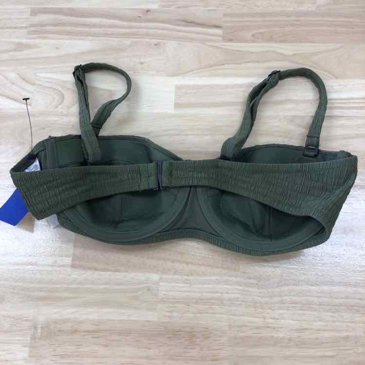DKNY Size L Textured Molded Balconette Bikini Top
