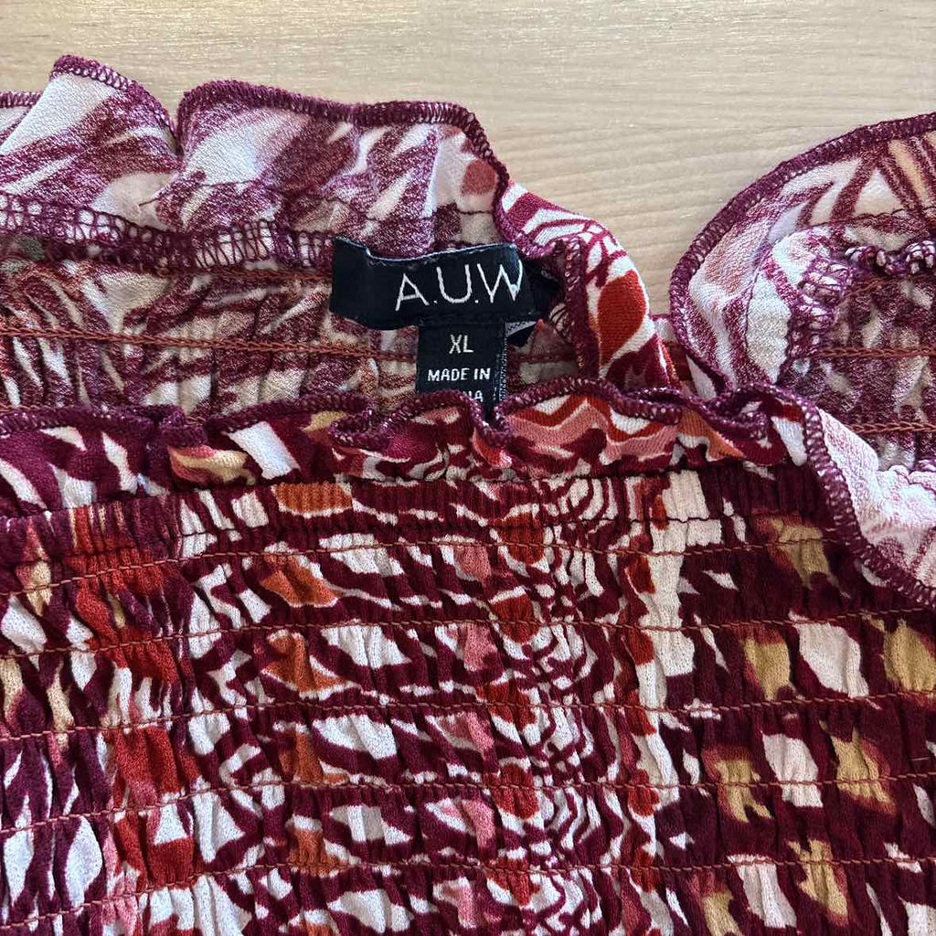 A.U.W. Size XL Red Blouse