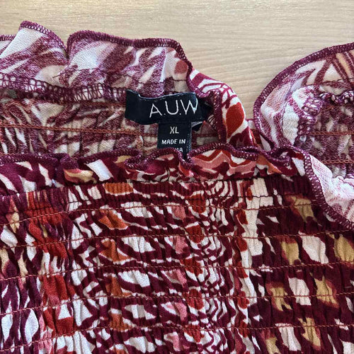 A.U.W. Size XL Red Blouse