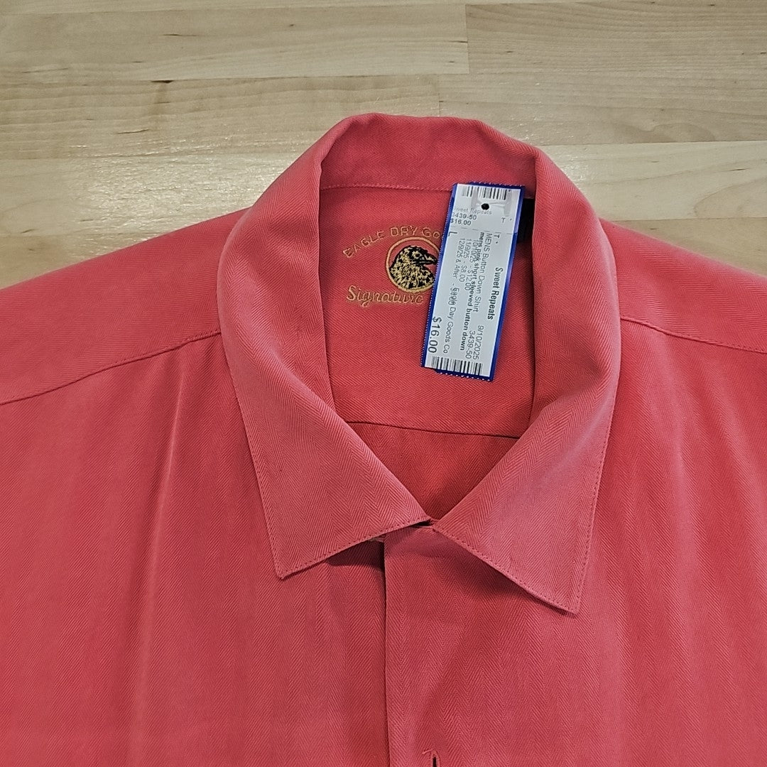 Eagle Day Goods Co. Men's Size L Pink MENS Button Down Shirt