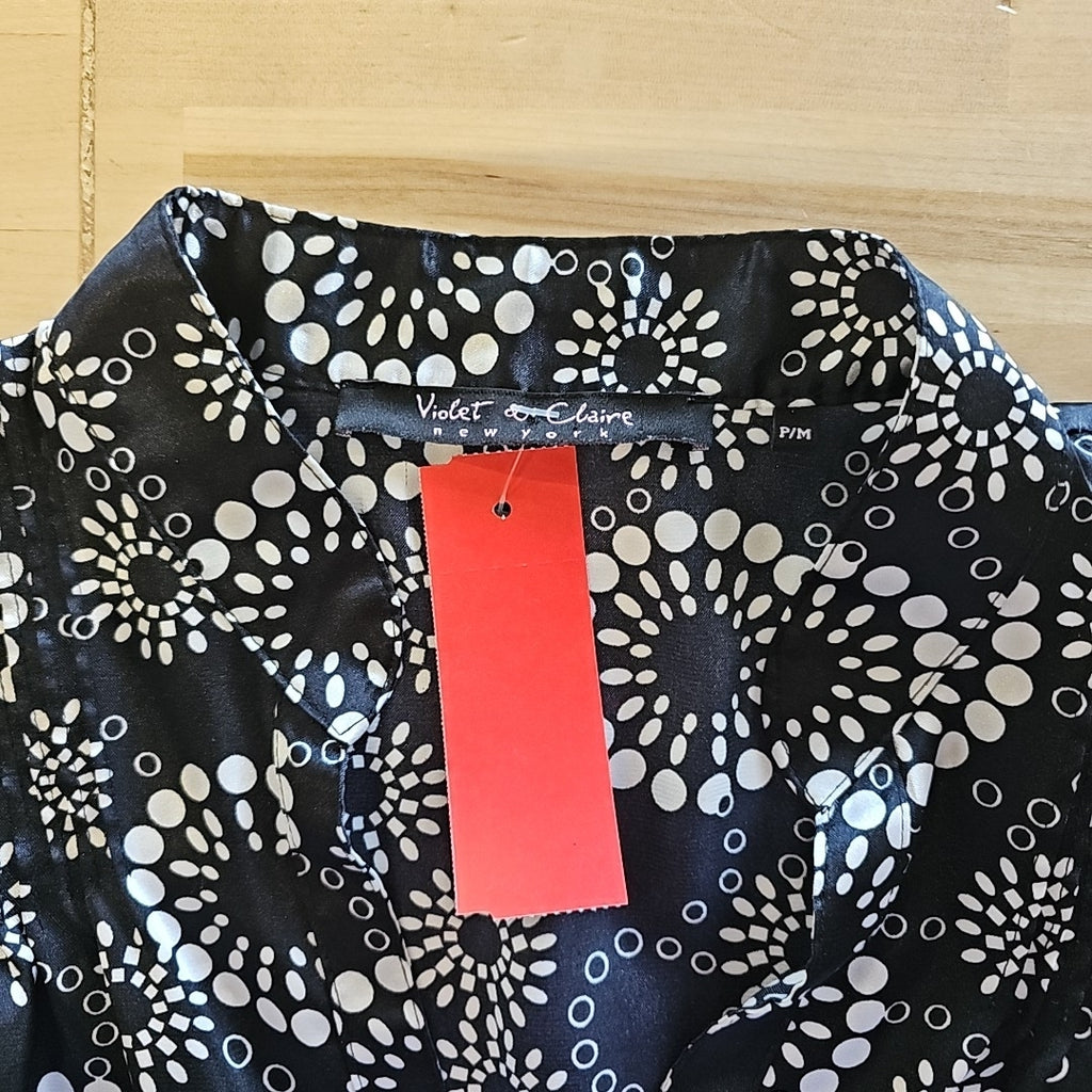 Violet & Claire Size PM BLACK & WHITE Used Blouse