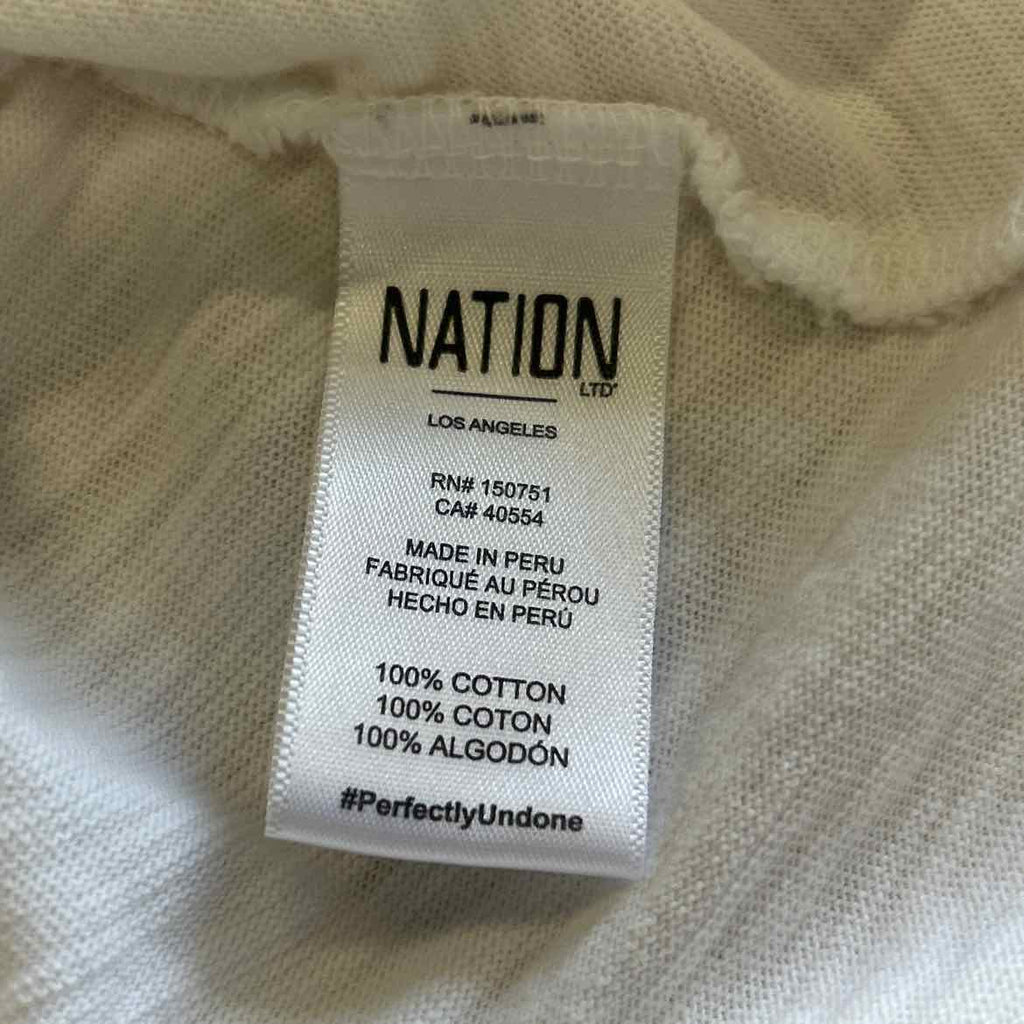 Nation Size S White Preloved Blouse SS