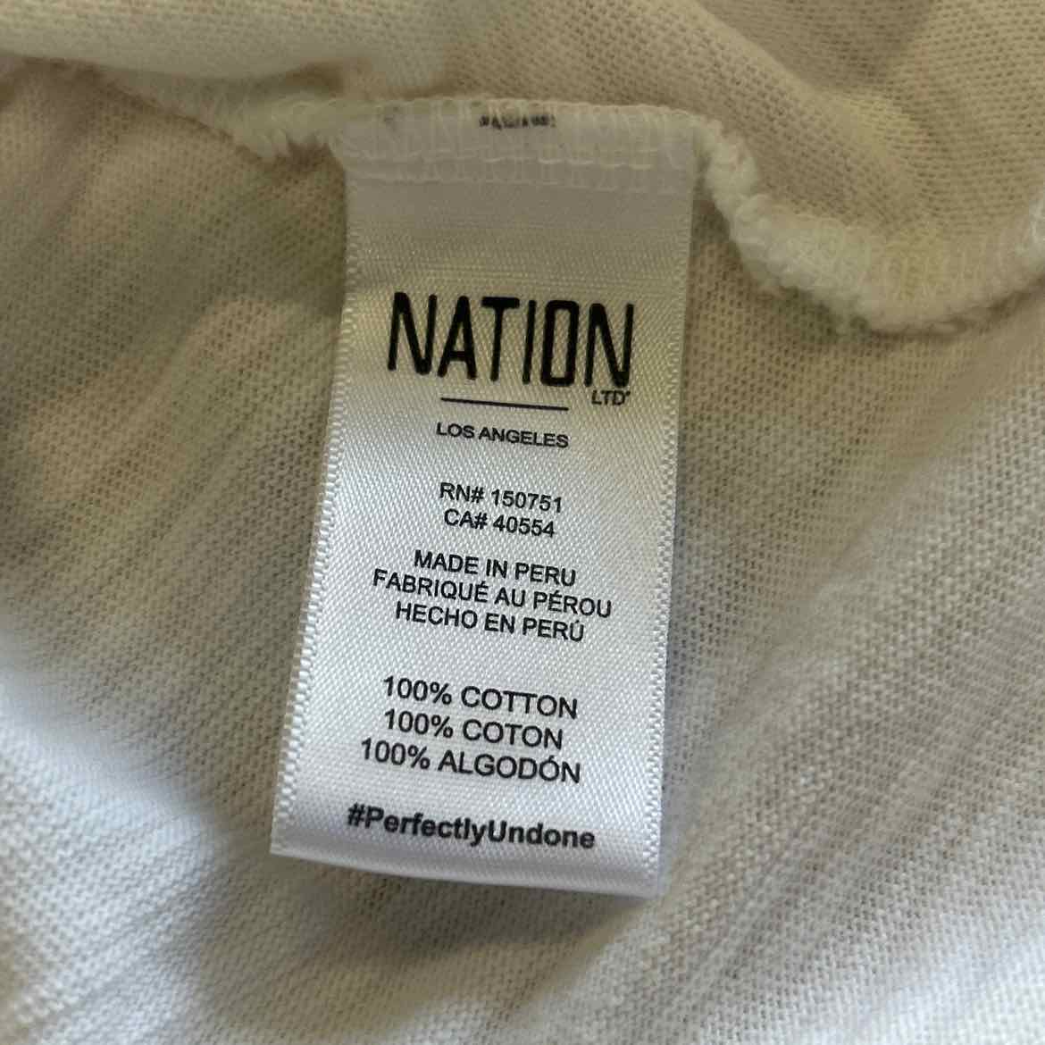 Nation Size S White Preloved Blouse SS