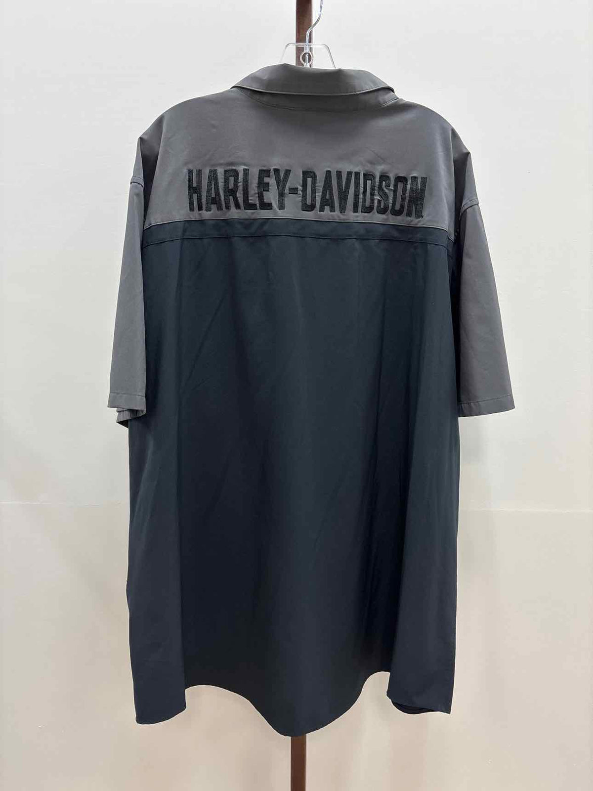 Harley Davidson Size 4X Gray/Black New MENS Short Sleeve Shirt
