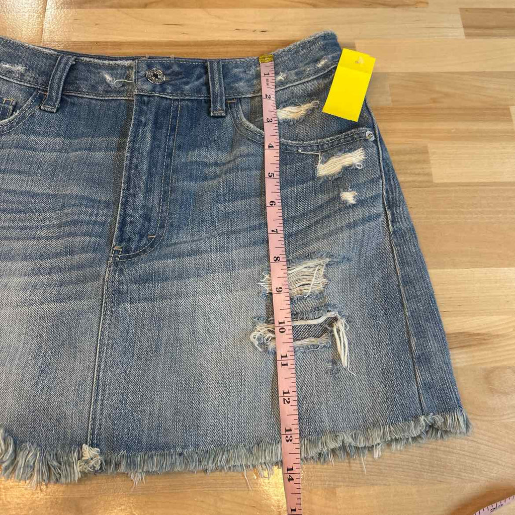 Abercrombie & Fitch Size 2 Blue Denim Preloved Skirt