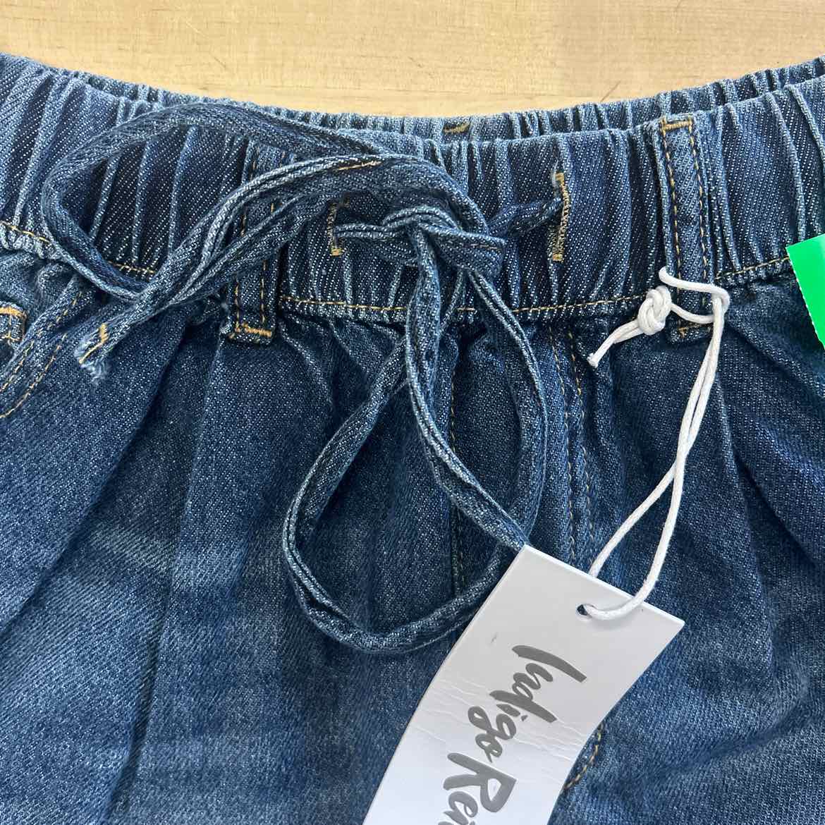 Indigo Rein Juniors' Distressed Drawstring Denim Shorts - Dark Wash - 3