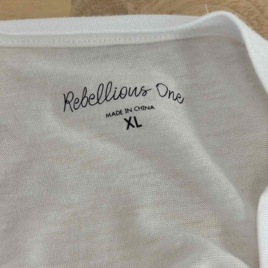 Rebellious One Size XL Lobster Graphic T-Shirt - White Lobster