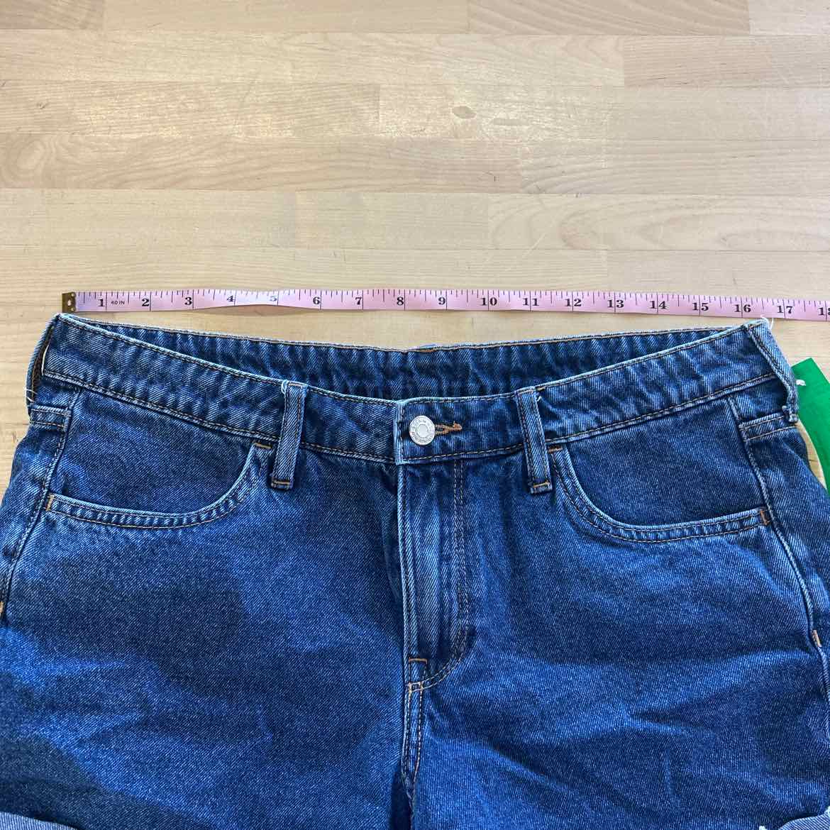 & Denim Women Size 8 Blue Denim Preloved Shorts