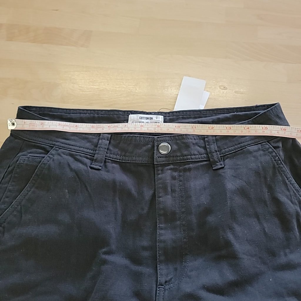 Cotton On Size 8 Black Bobbie Cargo Pants NWT