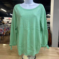 Lands End Size LP Green Knit Sweater