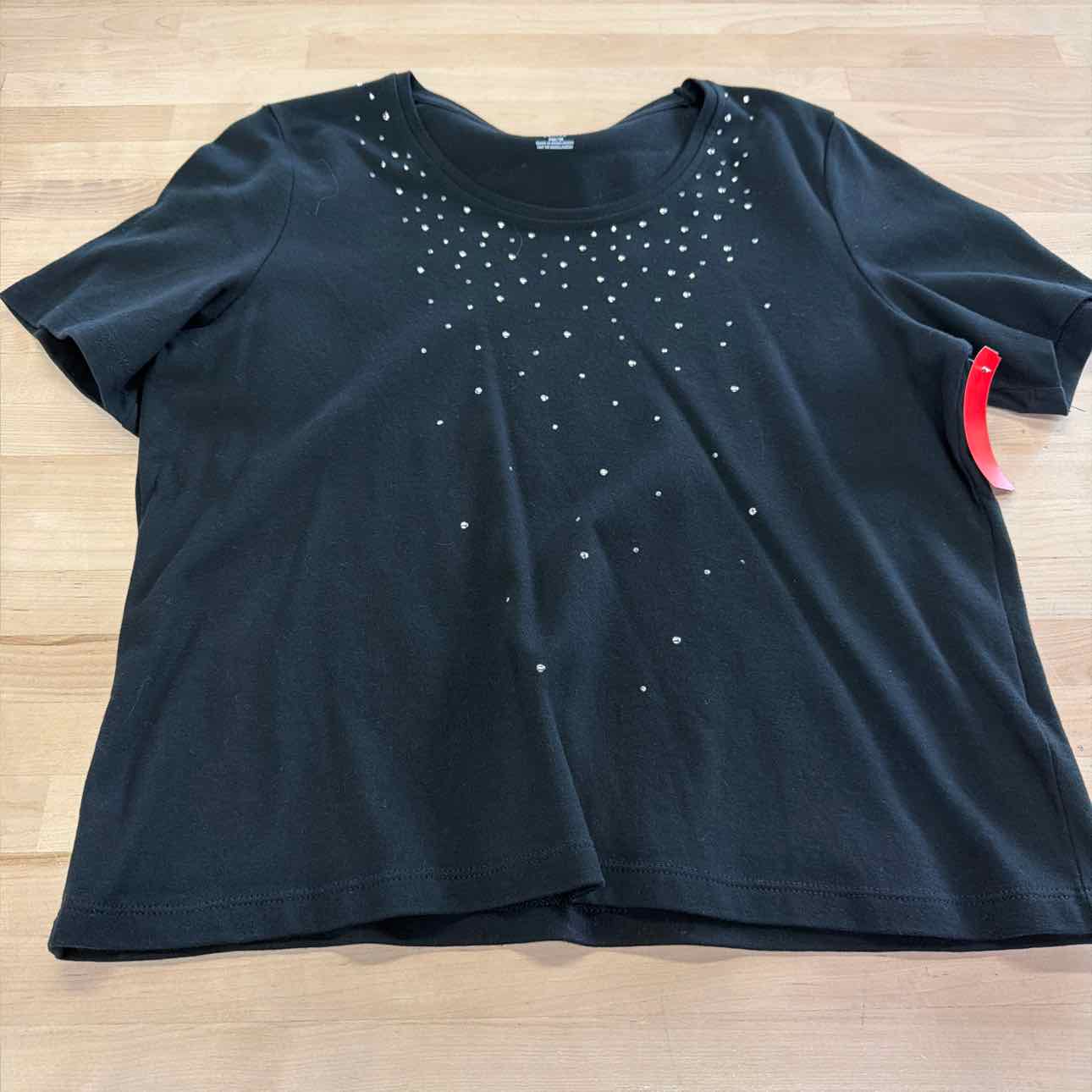 Allison Daley Size PM Black Studs Preloved T-shirt