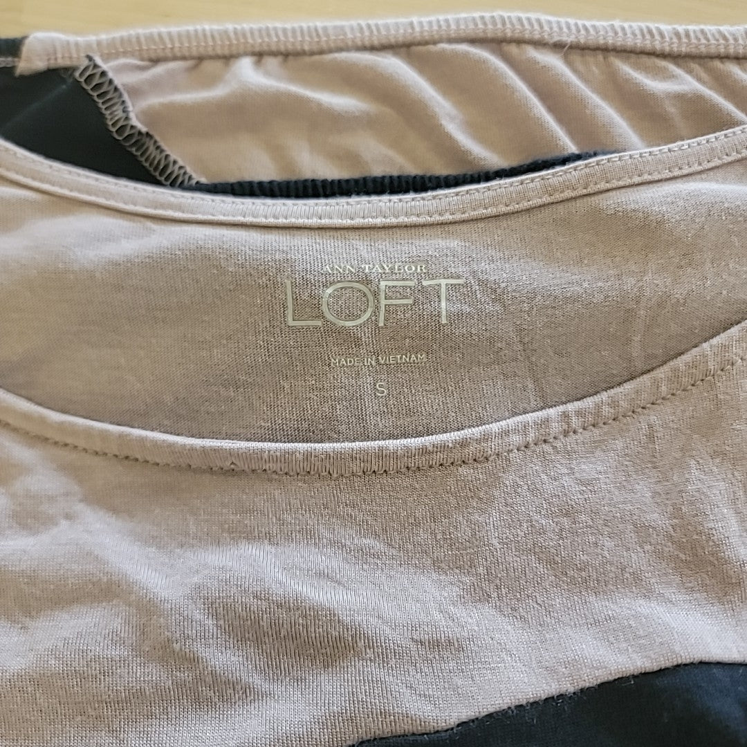 Loft Size S Black & Pink Sleeveless
