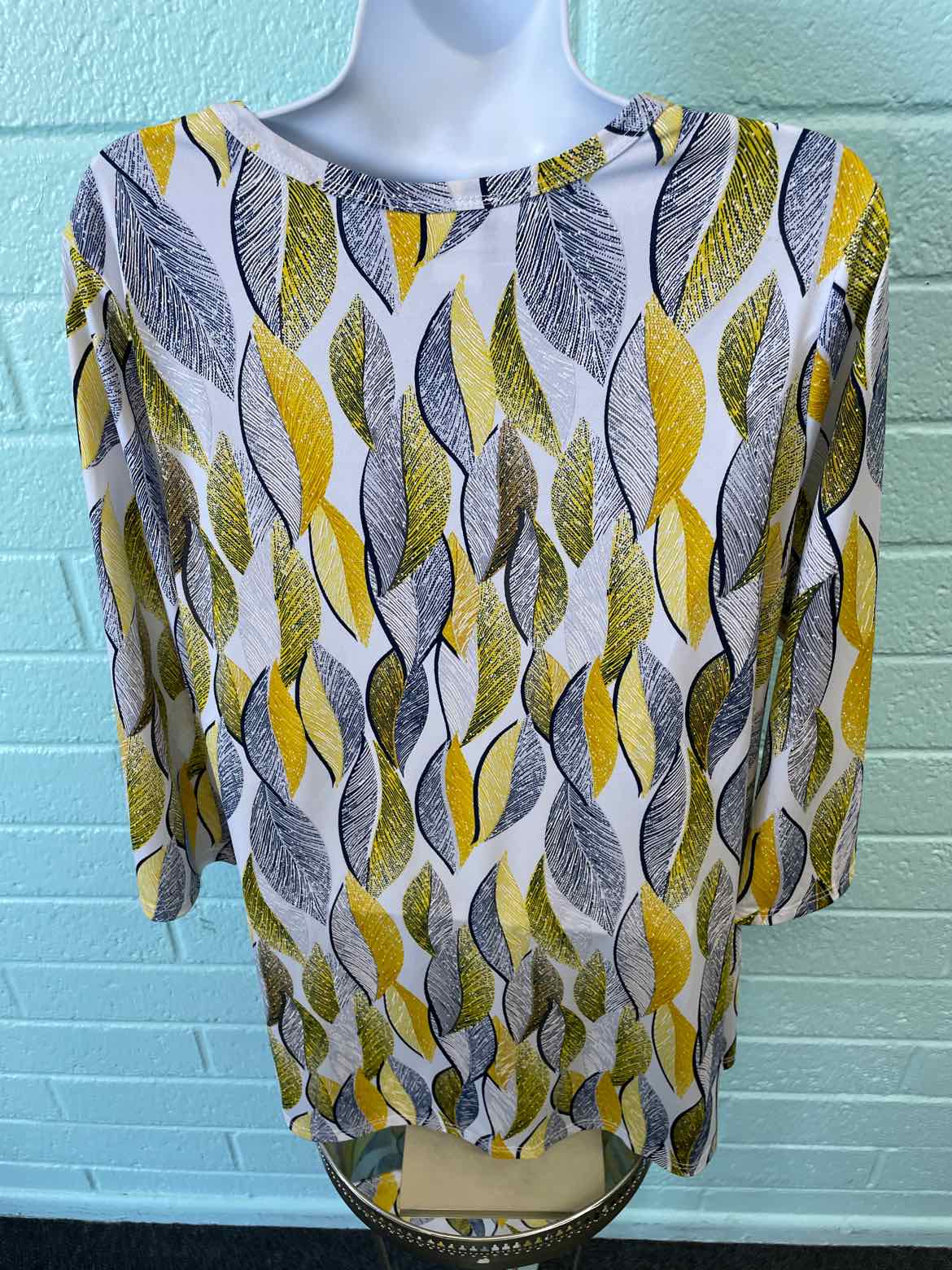 Jostar Size S Yellow Print Blouse