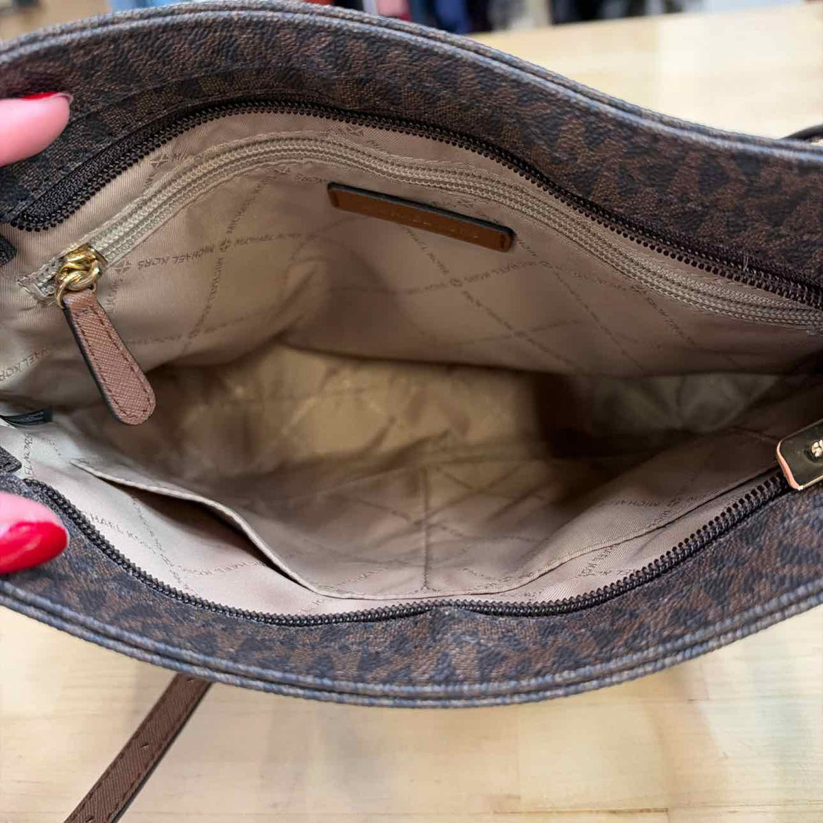 Michael Kors Brown Leather Crossbody