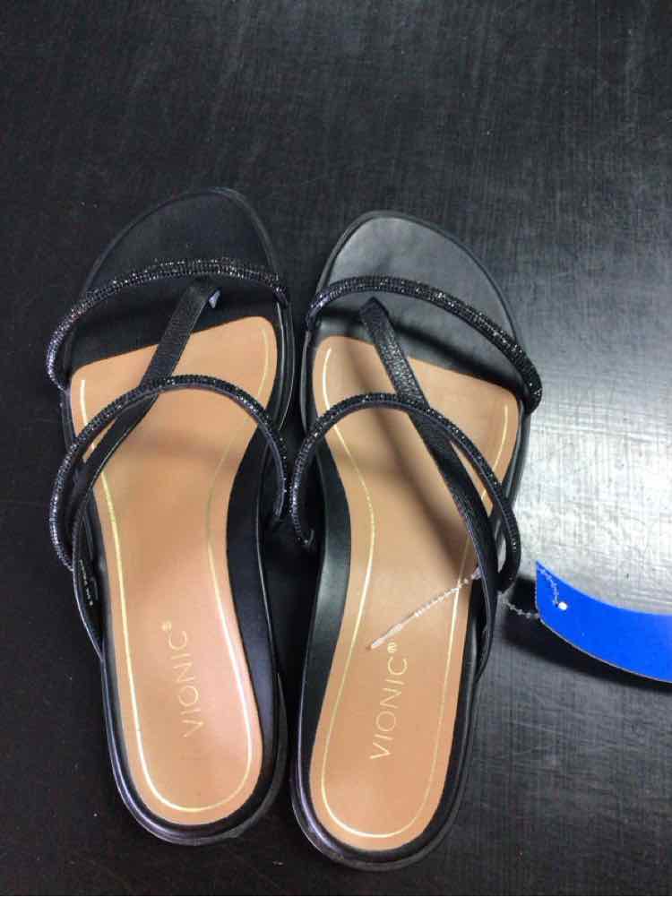 Vionic Shoe Size 8.5 Black Sandals