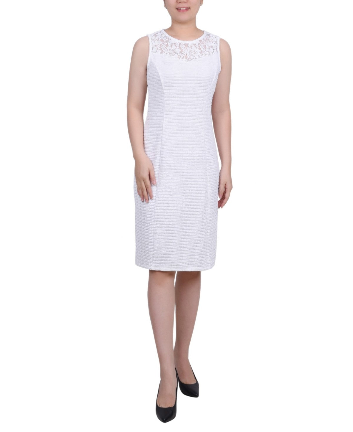NY Collection Size 14P Novelty Knit and Lace Dresss