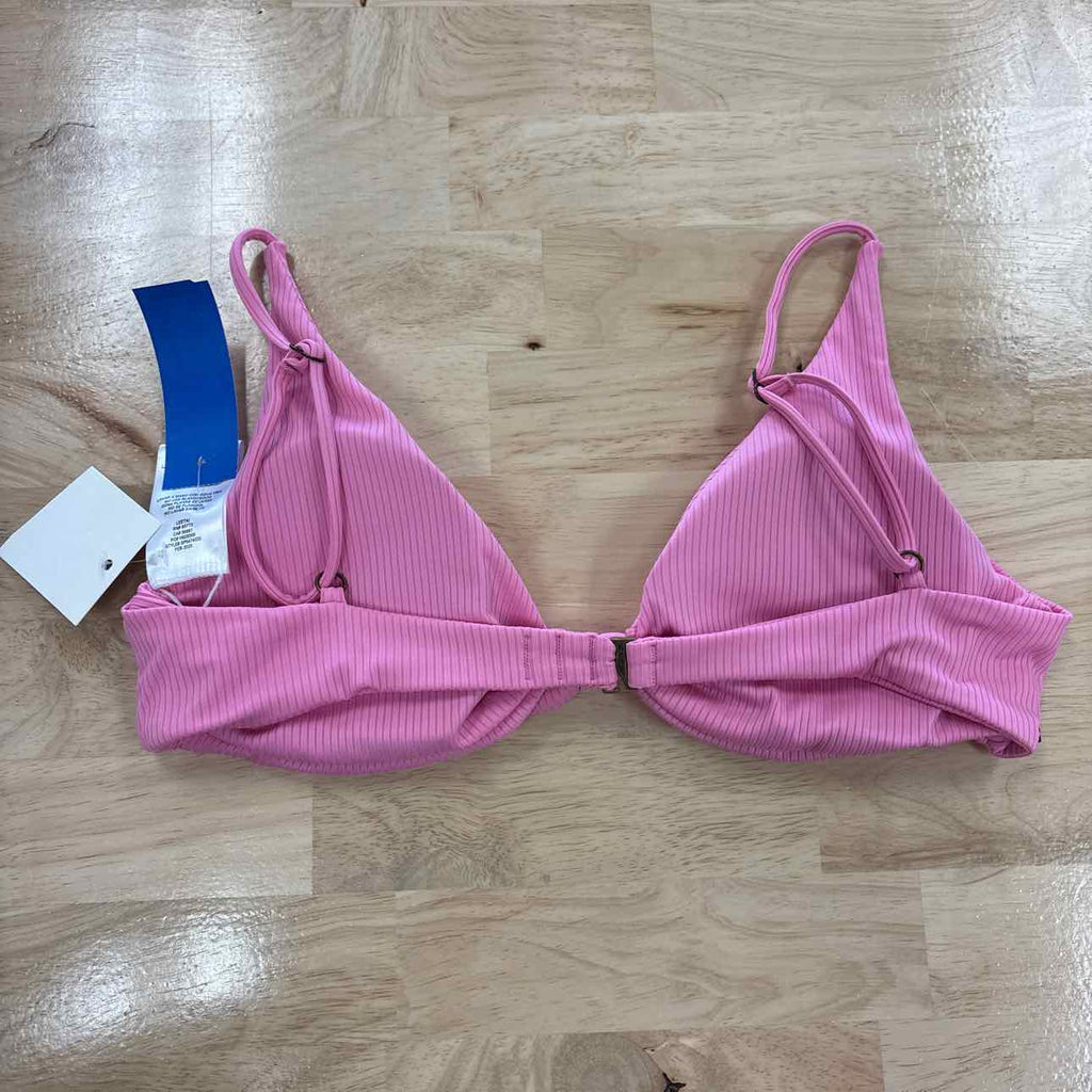 O'Neil Size L Ribbed Knot-Front Bikini Top