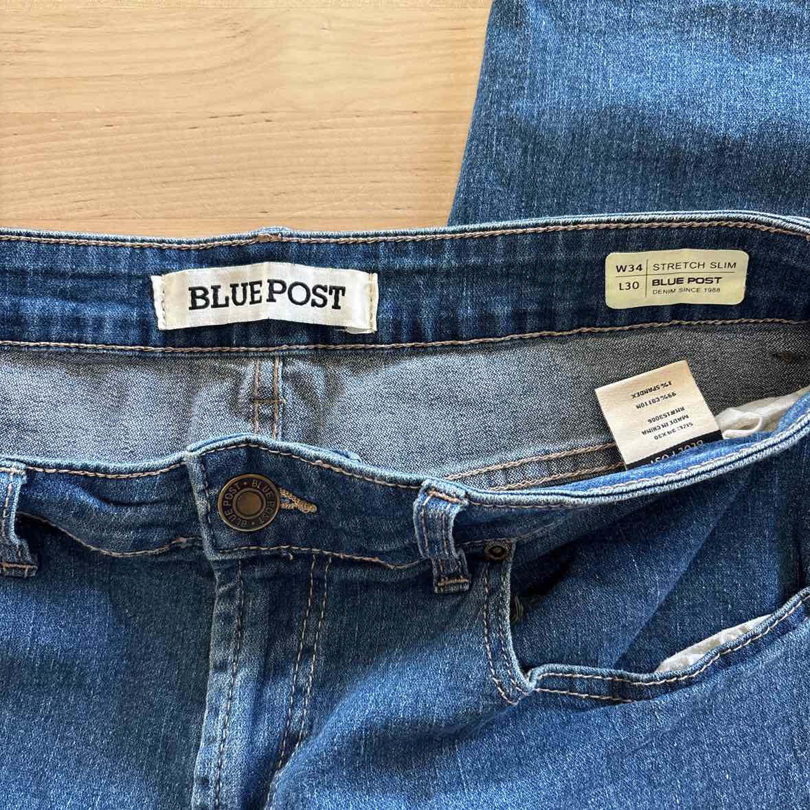 Blue Post Men's Size 34x30 Blue MENS Jeans