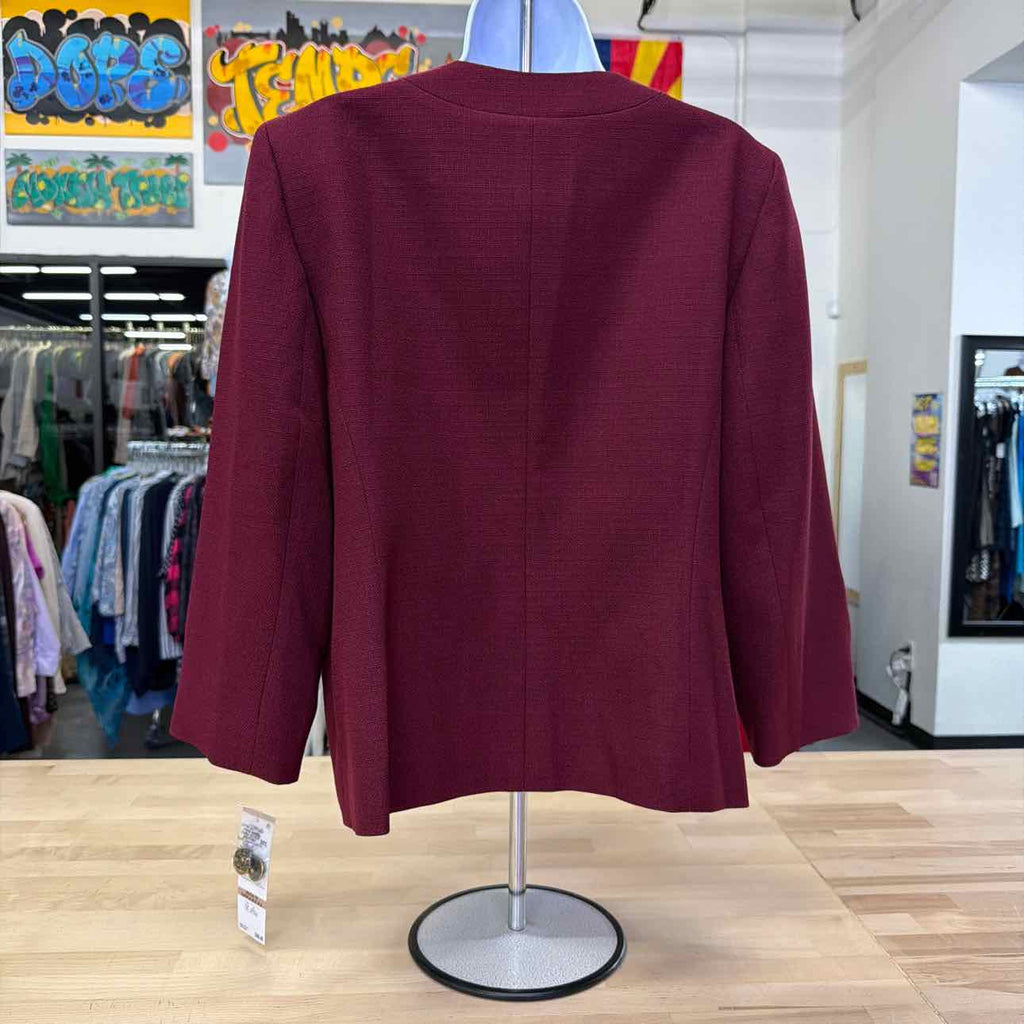 Le Suit Size 12 Burgandy New 2 pc Dress Set