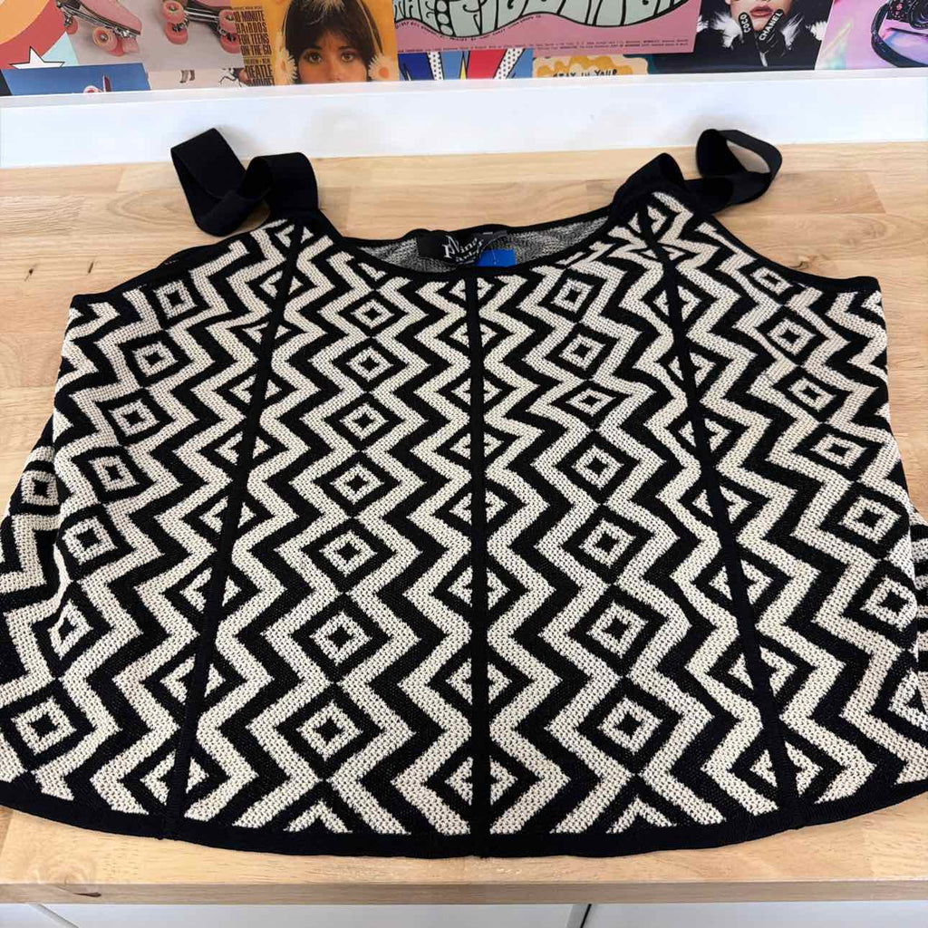 Nina Parker Size 4X Geo-Knit Tank - Geo Print