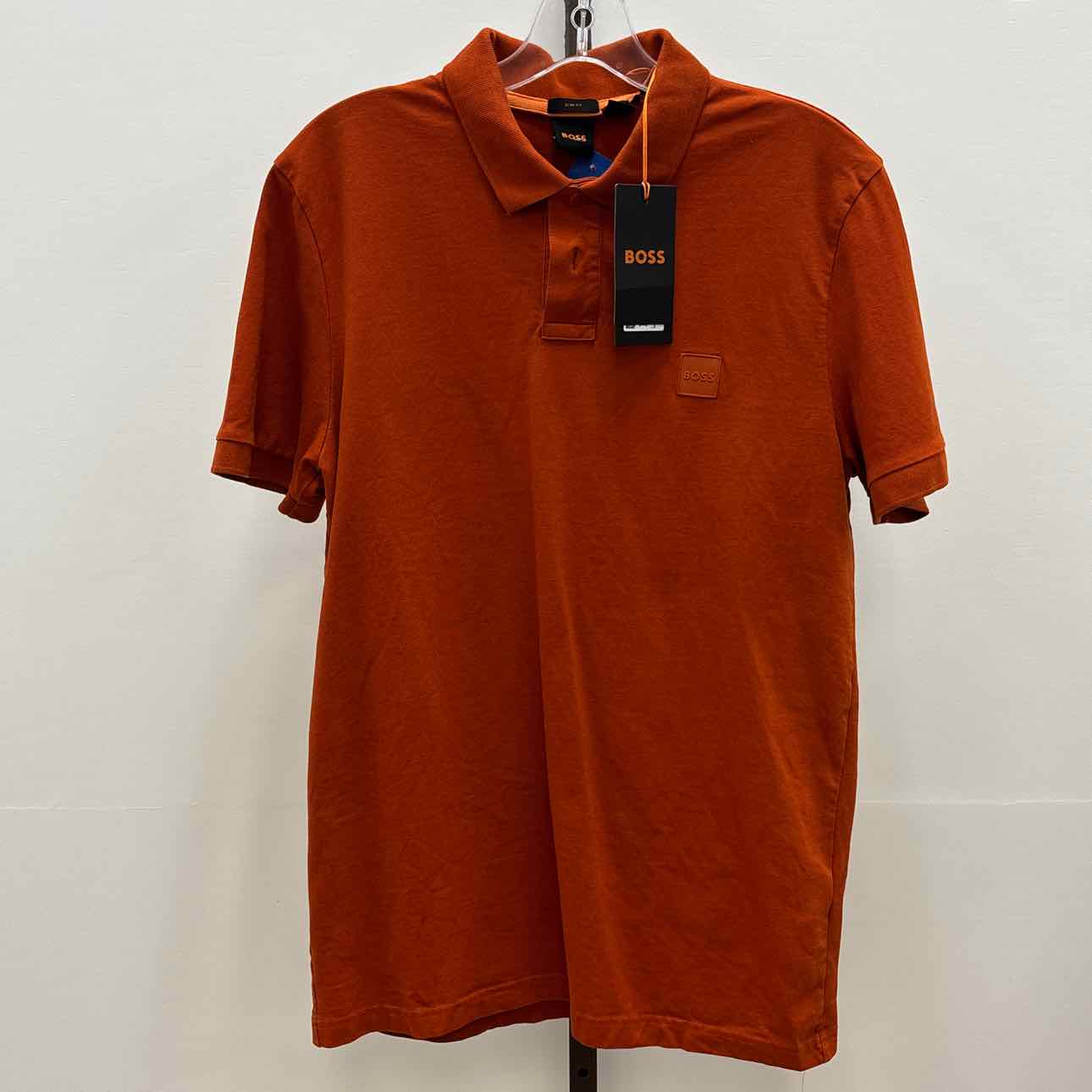 BOSS Size L Extra-slim-fit Stretch-cotton Shirt with Logo