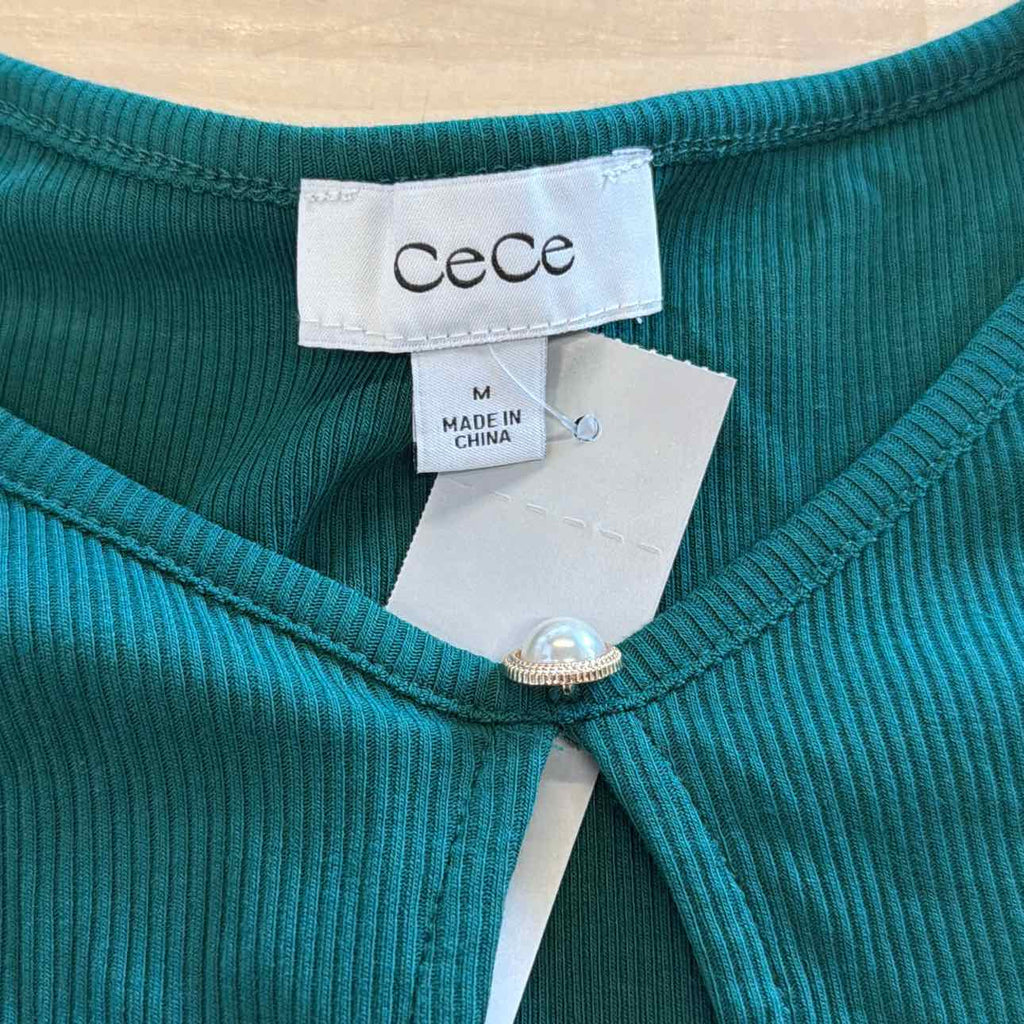 CeCe Size M Green New Long Sleeve