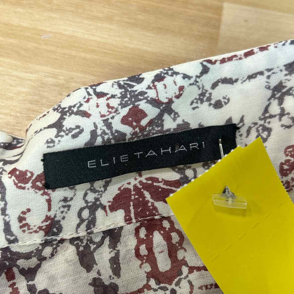 Tahari Size 12 White Red Preloved Skirt