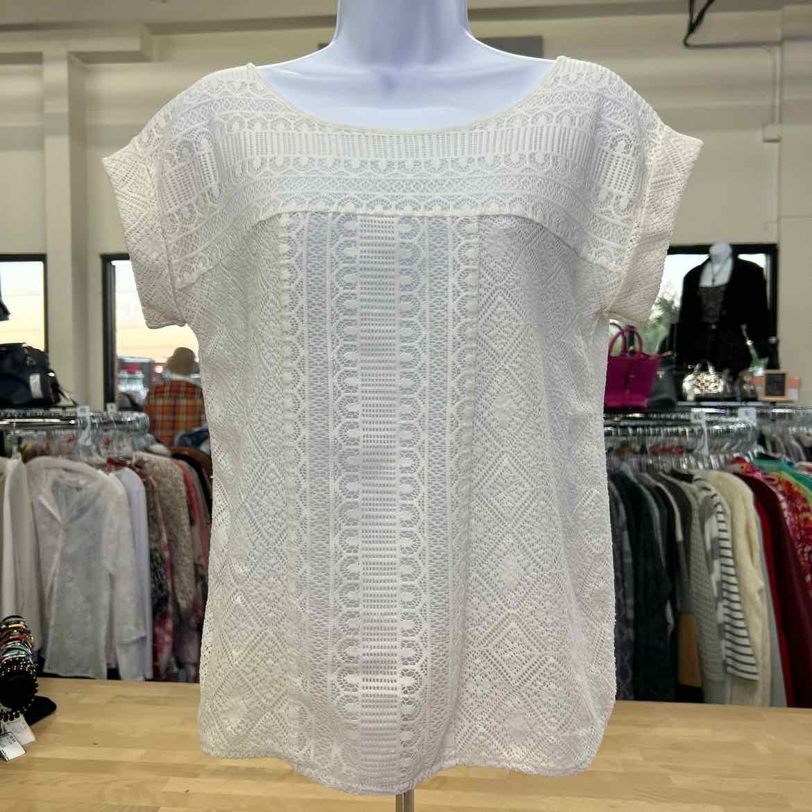 Max Studio Size S White Blouse