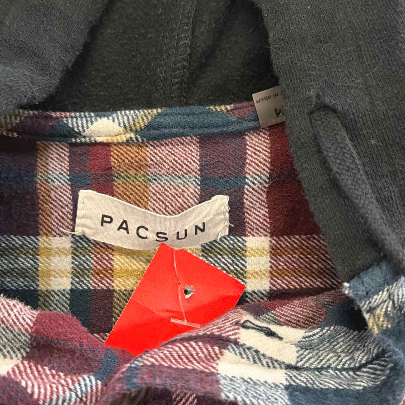 Pacsun Size M Burgundy Used MENS Flannel