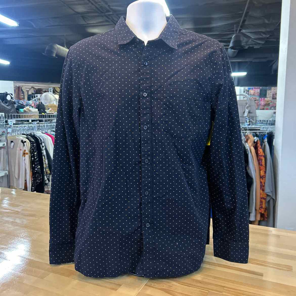 Denim & Flower Size L Navy Preloved MENS Button Down Shirt
