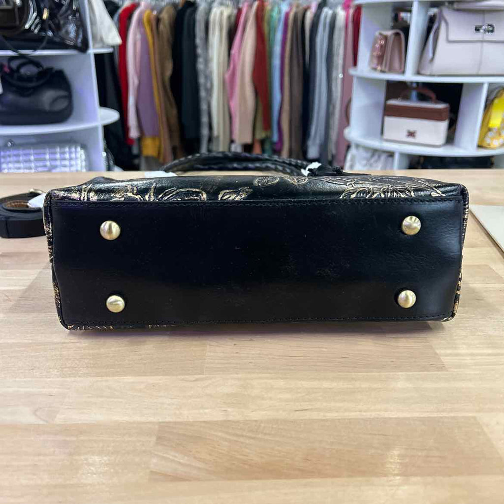 Patricia Nash Alexia Bark Leaves Textured To Black Bark Leaves