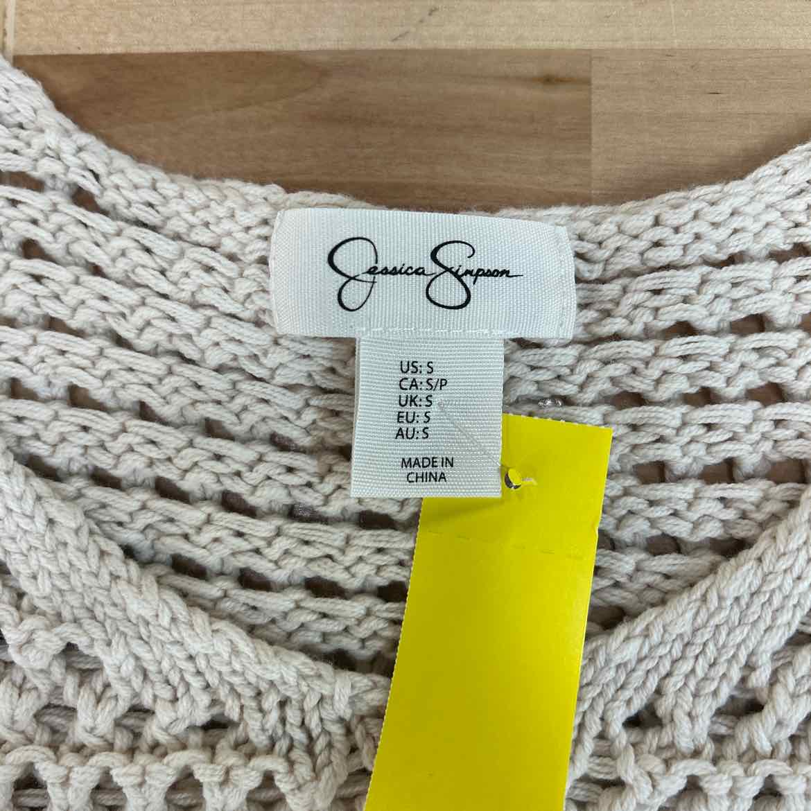 Jessica Simpson Size S Tan Knit Preloved Sweater