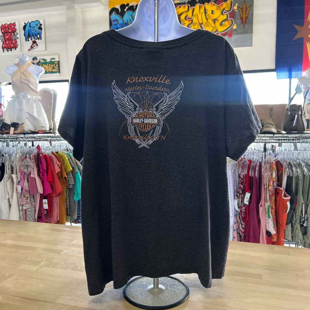 Harley Davidson Size 2X Grey Preloved T-Shirt SS