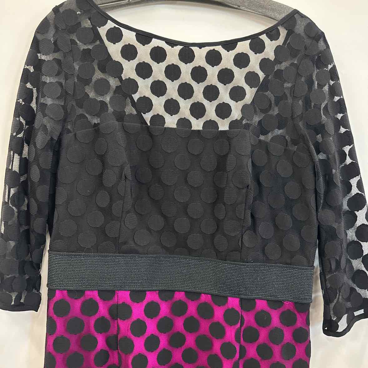 Milly Size 12 Black/Purple Dress