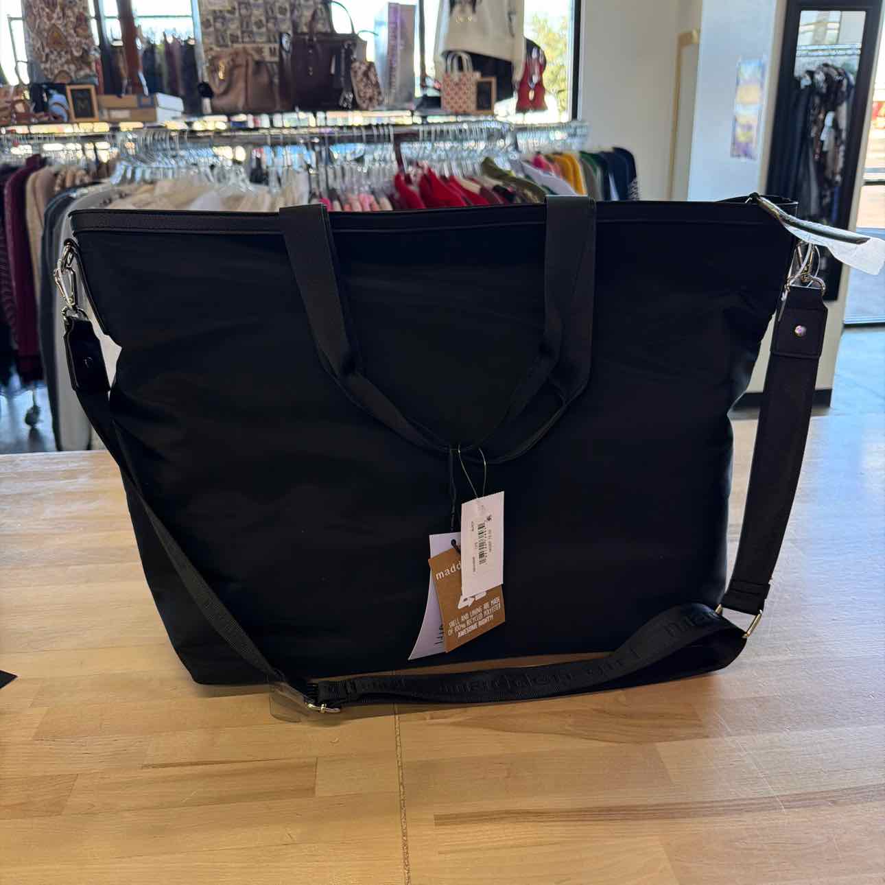 Madden Girl Polyester with Pouch Small Weekender Duffle Bag - Black