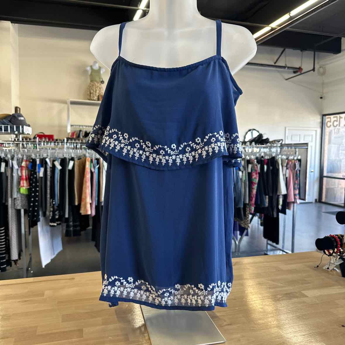 Design 365 Size L Blue Sleeveless