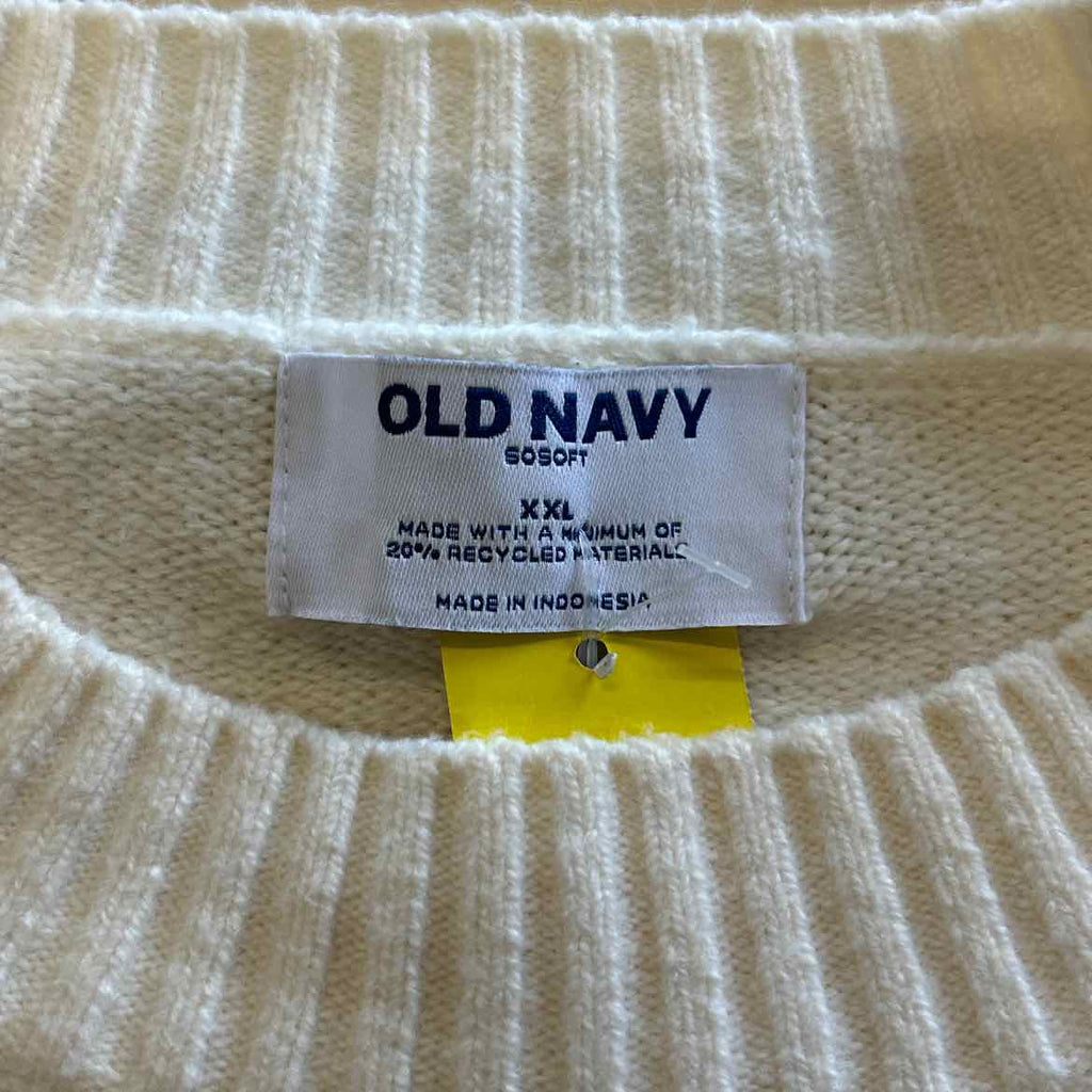 Old Navy Size XXL White Sweater