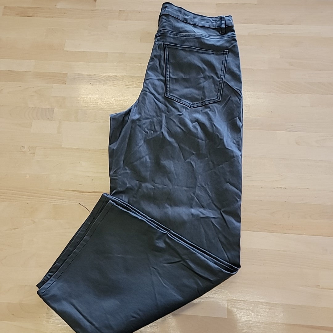 Almost Famous Size 15 Black 90's Fit Wide leg Faux Leather Jeans NWT