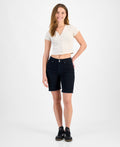 Dollhouse Juniors' High-Rise Frayed Bermuda Shorts - Black - 11/12