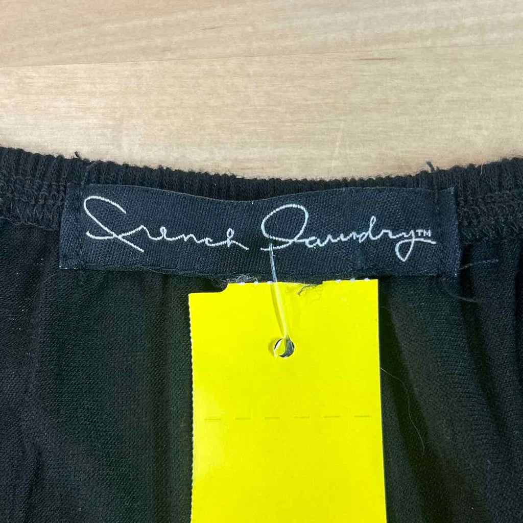 French Laundry Size L Black Preloved Blouse SS